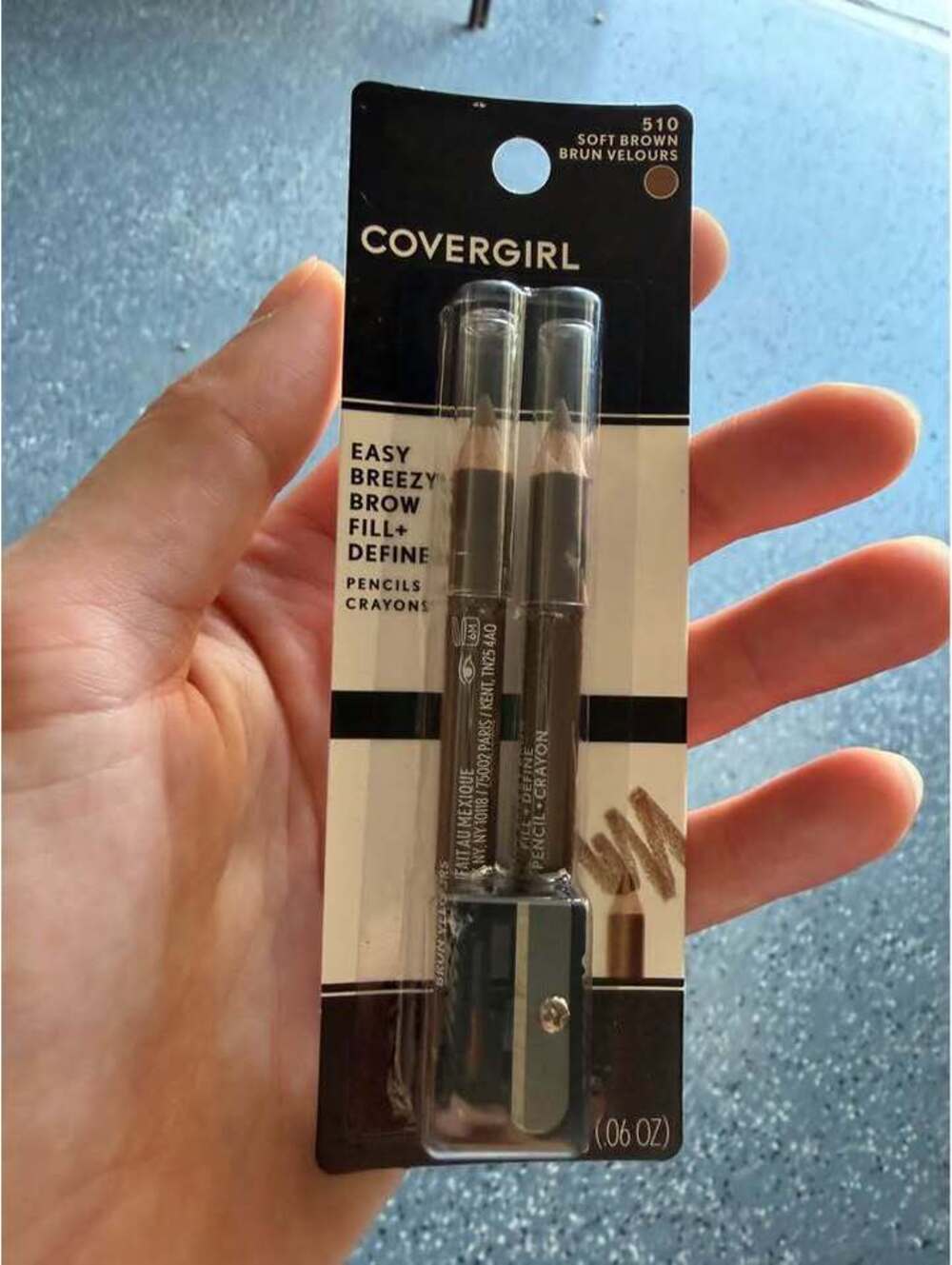 CoverGirl Easy Breezy Brow Fill + Define Pencils, 510 Soft Brown